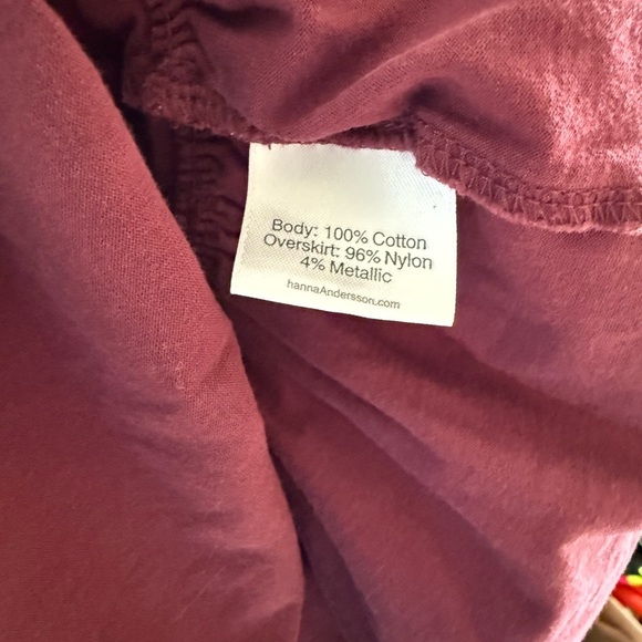 Hanna Andersson Girls Burgundy Polka Dot tulle Dress size 130 (8) - Picture 5 of 5